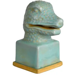 Dekokopf Schlange blau H 24cm