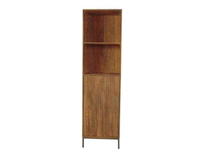 Colonne de salon en bois 1 porte rainurée