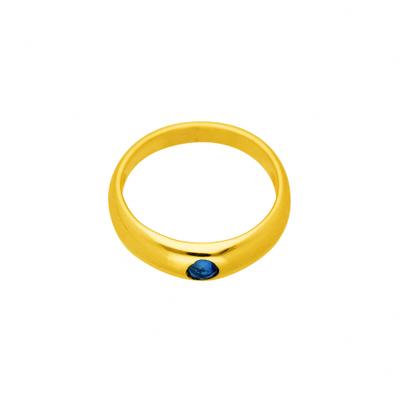 Kettenanhänger ADELIA´S "Anhänger Taufring 333 Gold ( 8K ) mit Saphir", blau (gold), Schmuckanhänger, Mädchen, Gold, Kettenanhänger, Goldanhänger Taufring