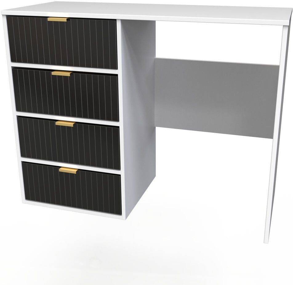 Canora Grey Beranda Dressing Table Deep Black/White 81cm H X 102cm W X 45cm D