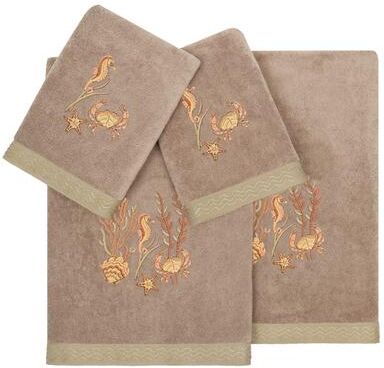 Authentic Hotel and Spa Turkish Cotton Aaron 4PC Embellished Towel Set