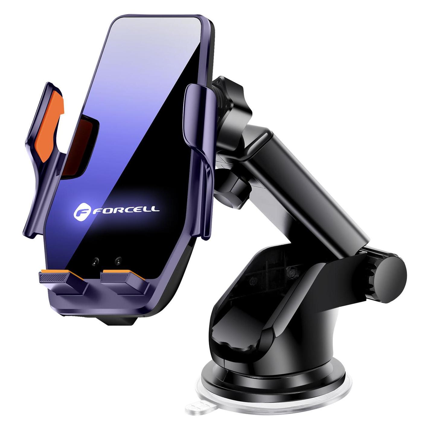 Forcell Stylus Wireless Autotelefonhalterung F-Grip HS6 15W an Windschutzscheibe / Lüftungsöffnung schwarz (5903396449963)