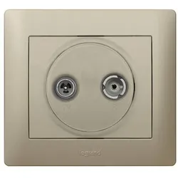 Legrand 771472 Abdeckung Antennen- Steckdose 2-Loch TV-R Galea titanium