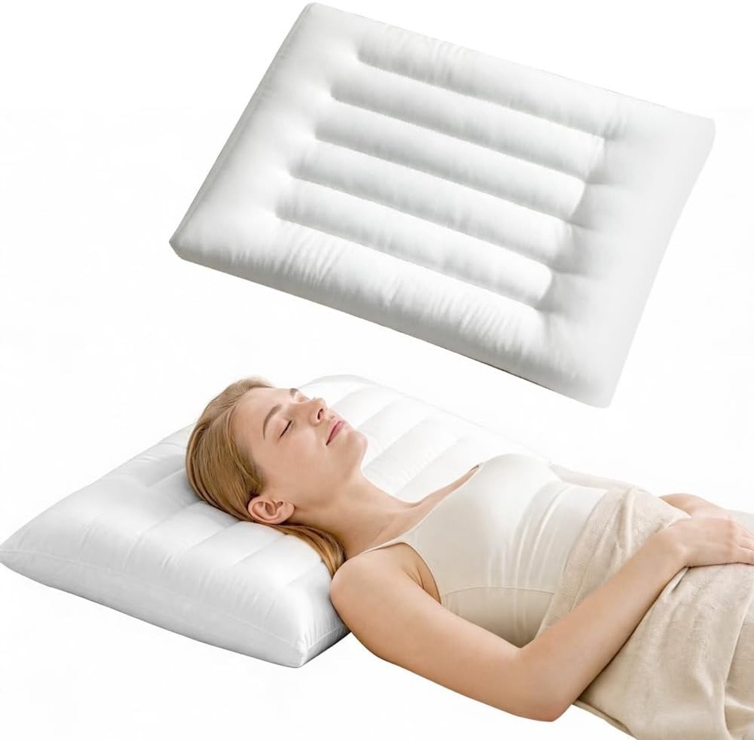Ultra-dun buikslaper kussen voor optimale ondersteuning en comfort, Hoogte: 6 cm