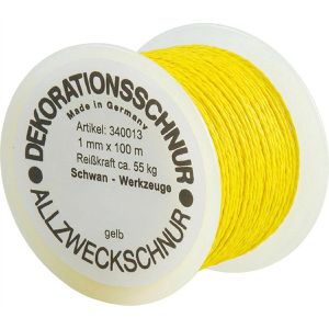 Schwan Maurerschnur 340013, gelb, Ø 1mm, geflochtenes Polypropylen, 100 m