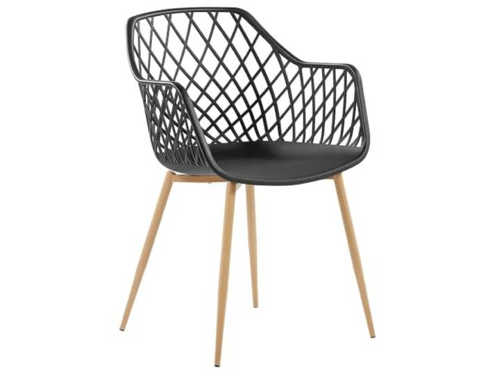 Beliani Moderner schwarzer Stuhl im edlen Rautendesign im 2er Set Nashua