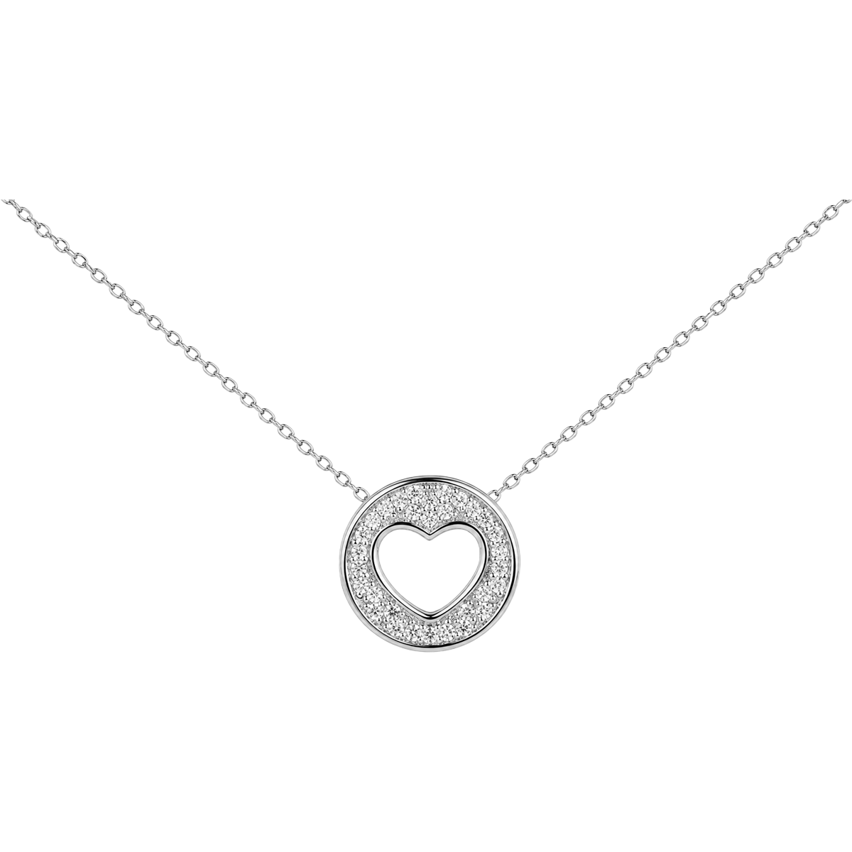 Jacques Lemans Kette Herz Sterlingsilber mit Zirkonia