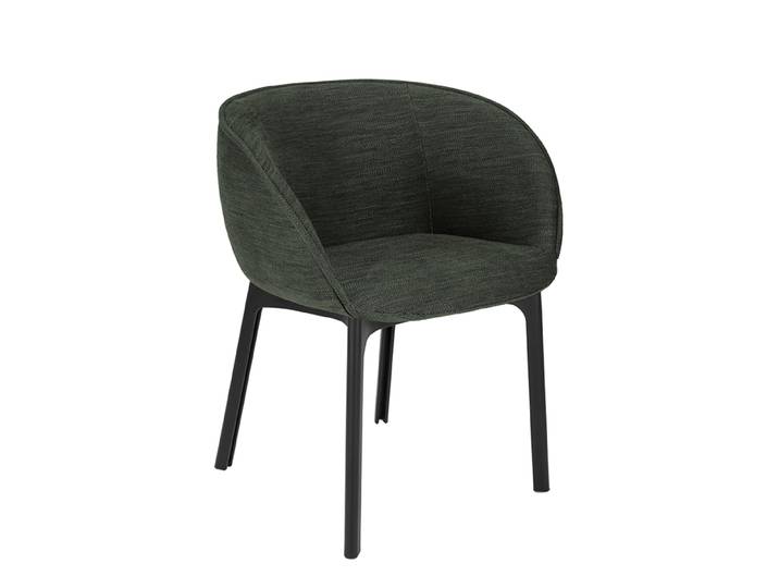 KARTELL fauteuil CHARLA tissu ANTIBES (Vert - Technopolymère thermoplastique recyclé et tissu)