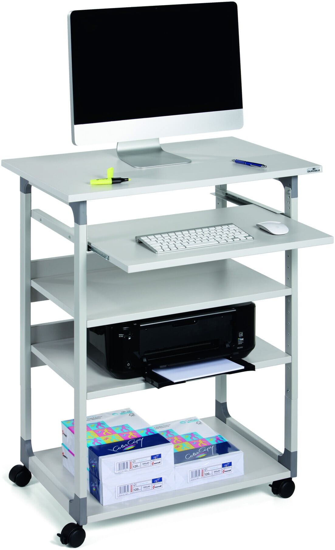 DURABLE PC Arbeitsstation SYSTEM 75 VH grau (372010)