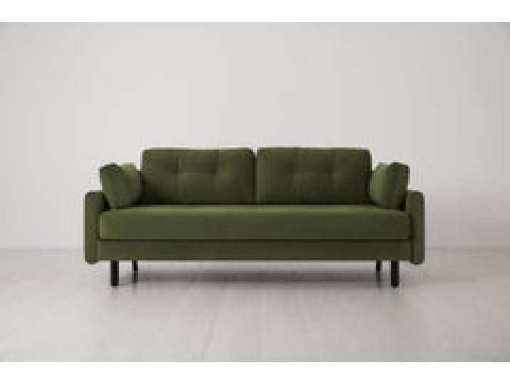 Model 04 Dreisitzer-Schlafsofa, Laubgrün