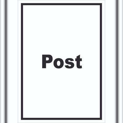 HB-Druck Post Schild mit Text Annahme Brief Paket hochkant A0 (841x1189mm)