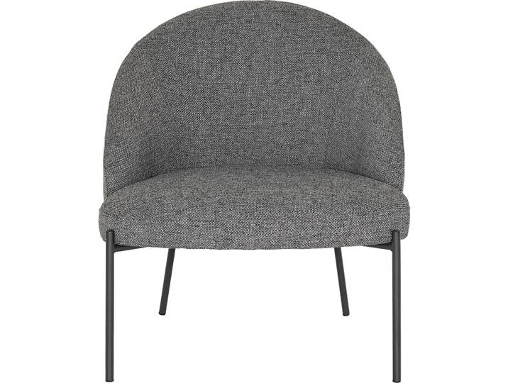 Sessel Casey Grau, Schwarz Polyester Stoff, Metall B 74 T 74 H 86 cm