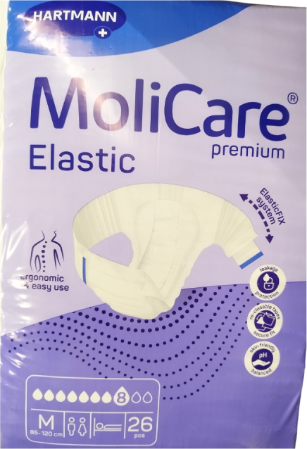 Molicare Premium Elastic 8 Gotas Tam M 26 unidades