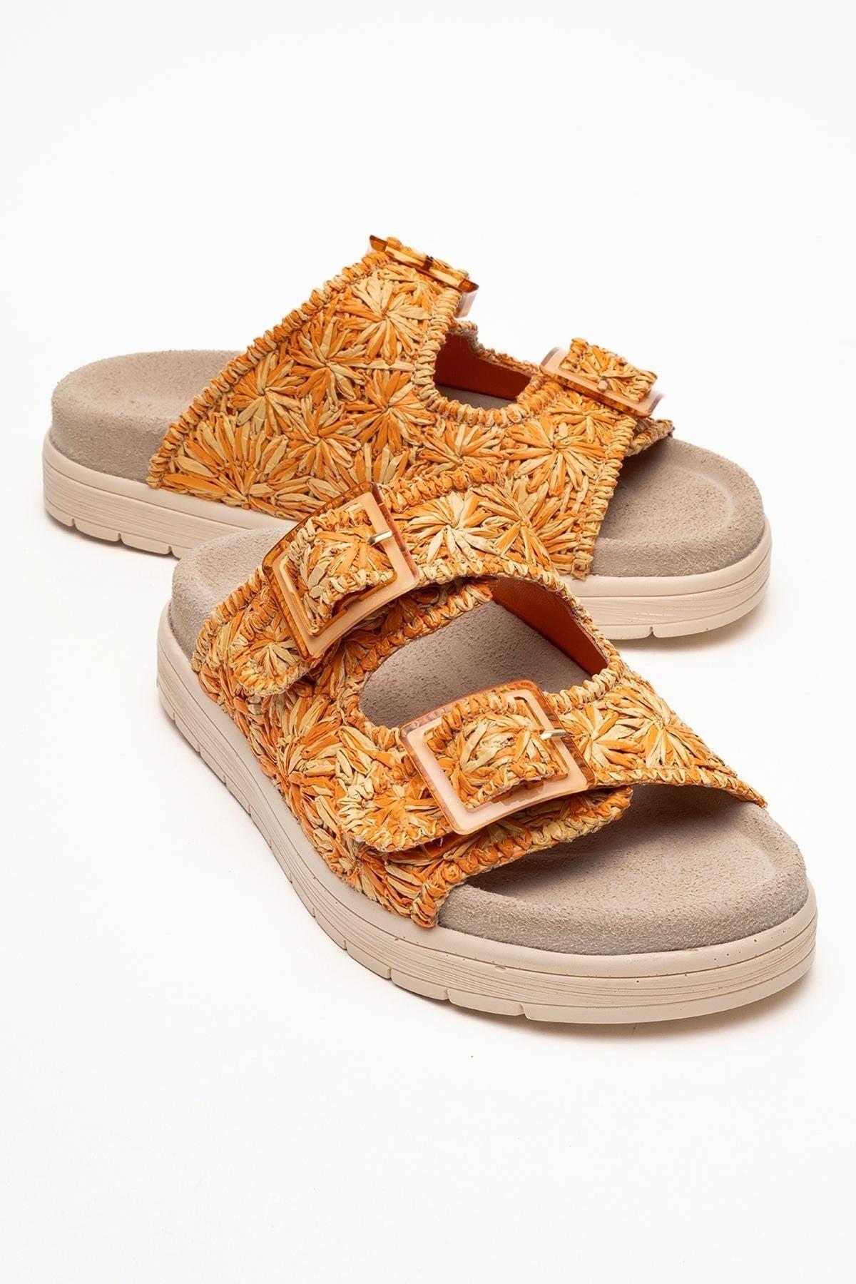 Milana Leder Double‑Strap Sandale (Women)