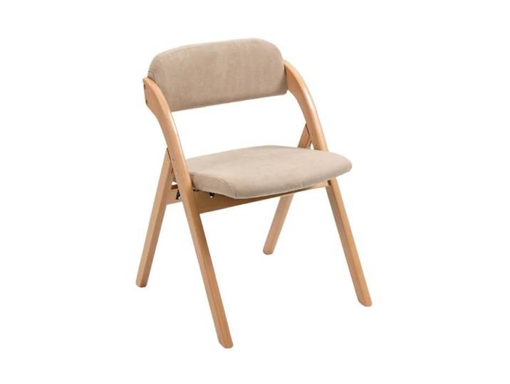 WUVRIE Lot de 2 chaises pliantes en bois massif assise rembourrée housse amovible kaki