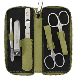 Nippes Maniküre Set Verde Eukalyptus Leder 5-teilig