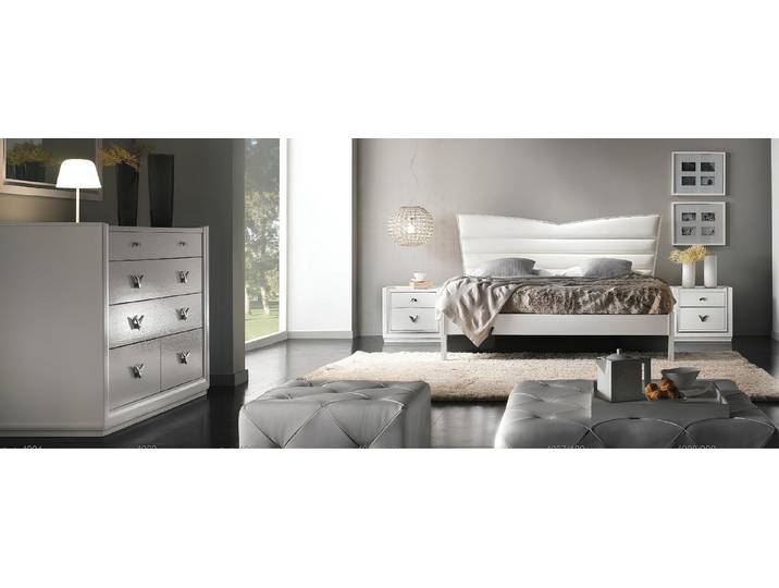 JVmoebel Schlafzimmer-Set Elegantes Schlafzimmermöbel-Set in zeitlosem Weiß, Made in Europa