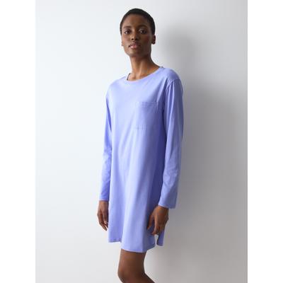 Nachthemd TRIUMPH "Nightdresses Good NDK LSL 08 P", Damen, Gr. 38, N-Gr, Langarm, Jersey, lila (jacaranda), Jersey, Obermaterial: 100% Baumwolle, Kleider Nachthemd, weich und atmungsaktiv