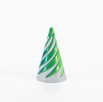 Inspire Curations 3D Printed Helix Spinner Sculpture 3D Printed Fidget Toy Rotating Stress Relief Desk Ornament b