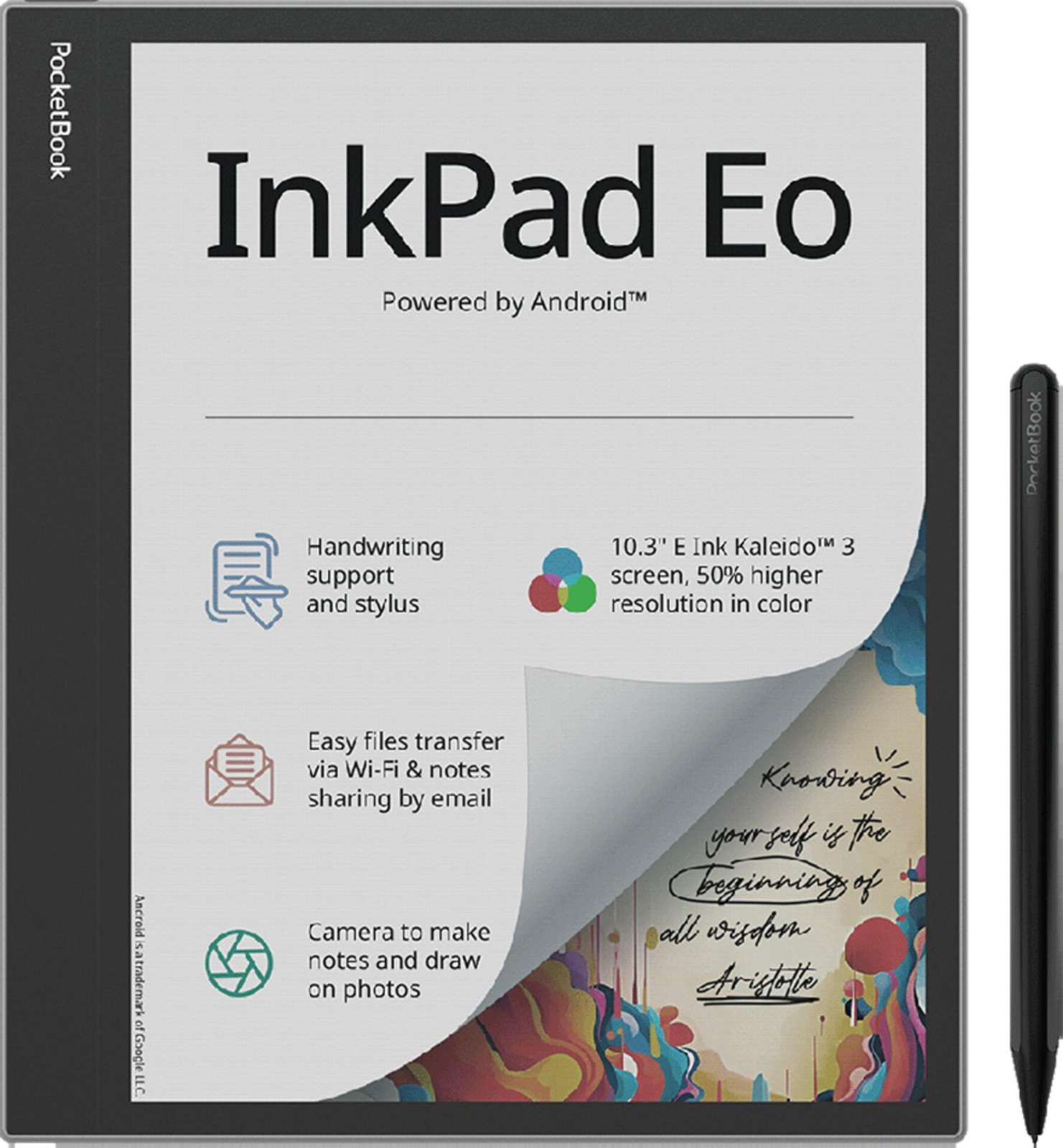 PocketBook InkPad Color e-reader, mistgrijs