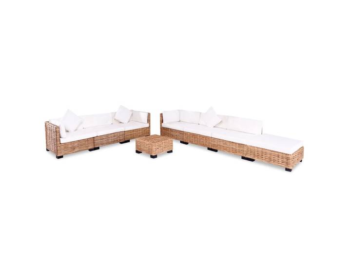 vidaXL Ensemble de canapés 27 pièces rotin naturel