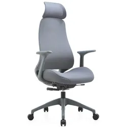 Ergonomischer Bürodrehstuhl, Armlehnen und Kopfstütze, verschiebbarer Sitz und Lendenwirbelstütze, schwenkbare Rückenlehne, verstellbar – ZIK