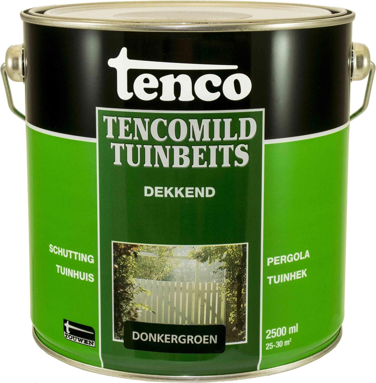 Tenco Paint/Stain in de kleur donkergroen, 2,5 l