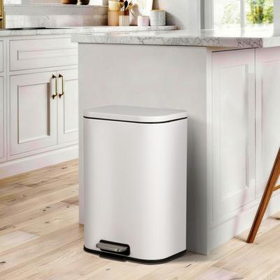 Garvee 1.8 Gal Hanging Kitchen Compost Bin with Lid, Under Sink Mountable Trash Can, Odor Sealing Waste Bin for RV