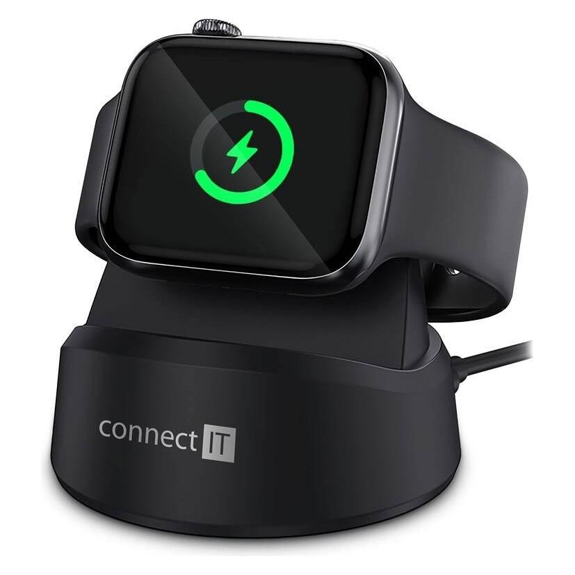 Connect IT WatchCharger (Apple) schwarz / Kabelloses Ladegerät / 3W (3 W) (CWC-8010-BK)