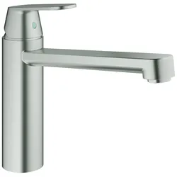 GROHE Eurosmart Cosmopolitan Einhand-Spültischarmatur, Ausladung 221mm, schwenkbar, mittelhoch, 30193DC0, Farbe: Supersteel