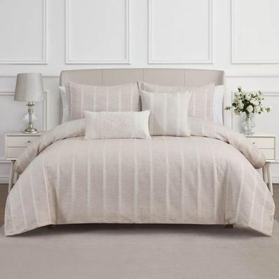 Bcp Home-Bedding Demeter Comforter Set Oatmeal, King, Oatmeal