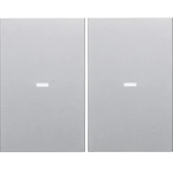 Berker Tast-Abdeckung 2f. alu 80960371