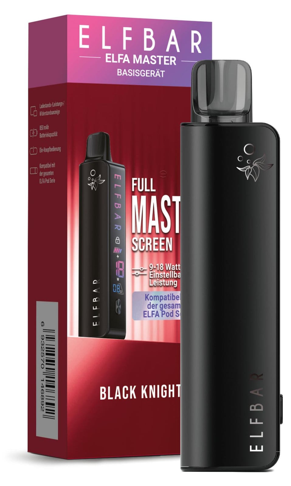 Elfa Master e-sigaret Black Knight door Elfbar