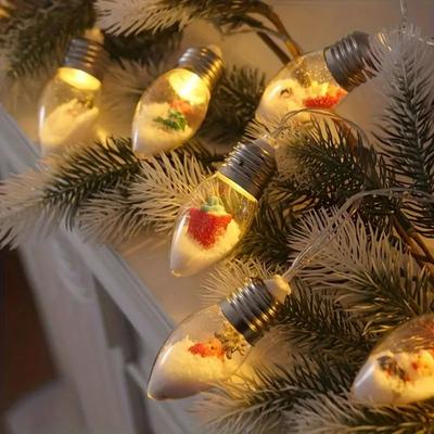 Uplifted Goods Snowball LED String Lights For Christmas Decor warm White 1.5m 10led