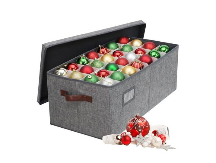 Relaxdays Boîte de rangement boules de Noël
