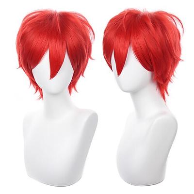 Cosplay Perücke kurz stachelig flauschig hitzebeständig geschichtet Kunsthaar Männer Frauen Karneval Party Perücke