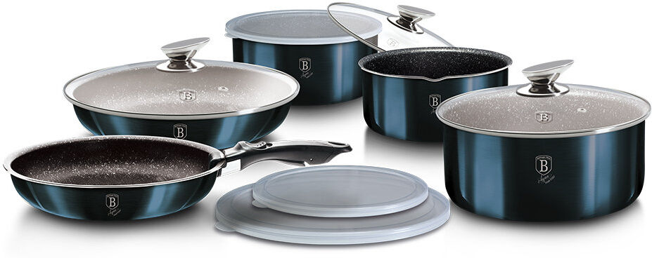 Berlinger Haus 11 - Piece Non-Stick Cookware Set Aqua Marine 11