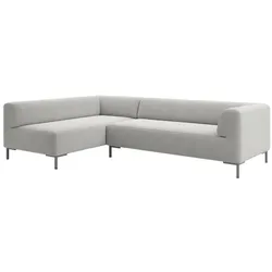 freistil Ecksofa 185 Stoff Grauweiß