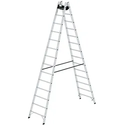 PROREGAL Sprossen-Stehleiter 2x14 Sprossen