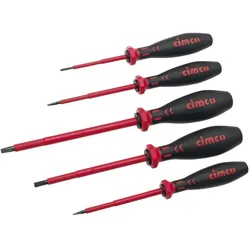 Cimco, Schraubenzieher, VDE Schraubendreher-Set 5teili (Schlitzschrauben)