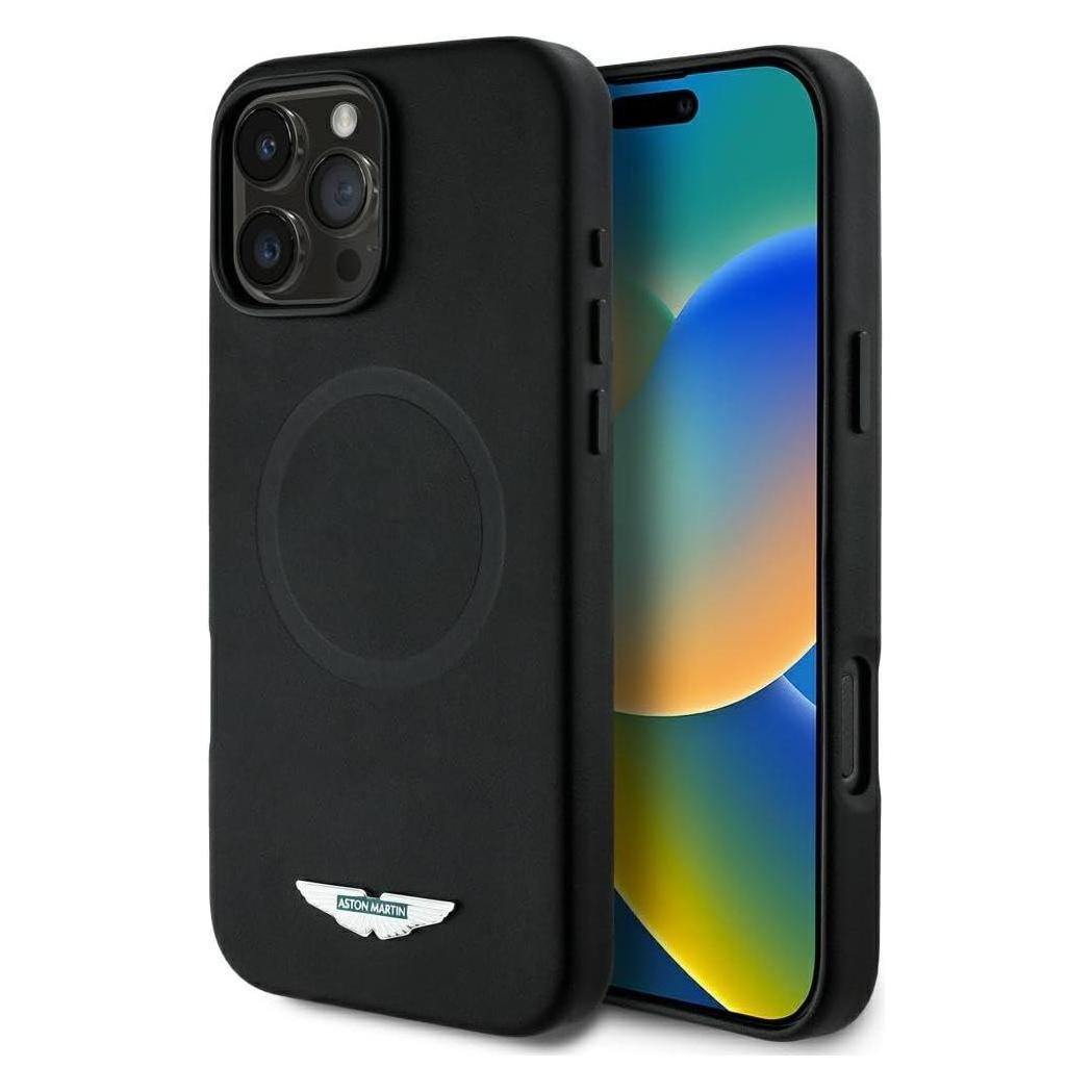 Aston Martin Case HC FW Logo to iPhone 16 Pro Max MagSafe black (Apple iPhone 16 Pro Max) (ASHMP16XPLOK)