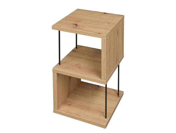 Regal Ault II Spanplatte, foliert Stäbe: Metall, lackiert Braun/Asteiche Dekor 33 x 65 x 33cm