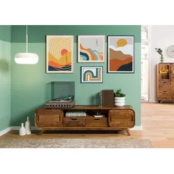 TV-Board Sheesham 173x40x48 hellbraun lackiert MAILAND #126
