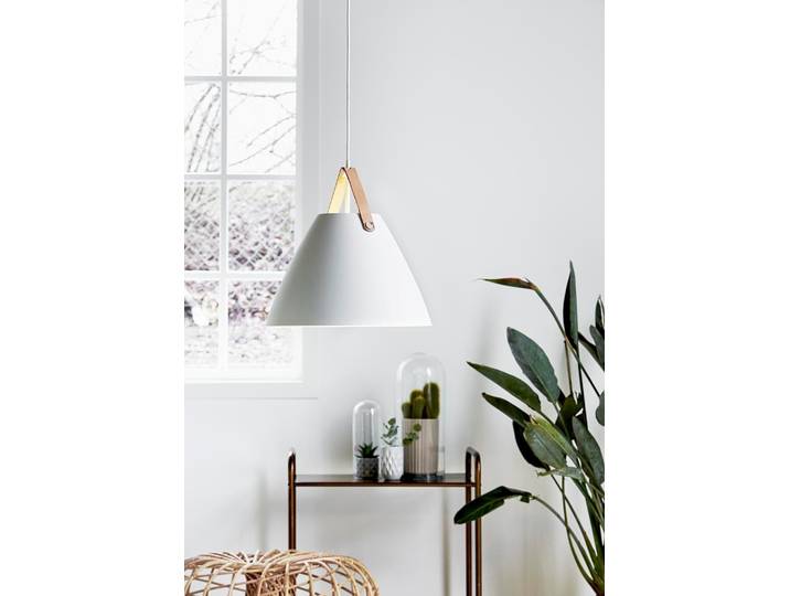 Strap Lampe à suspendre Ø 36 cm Blanc/cuir