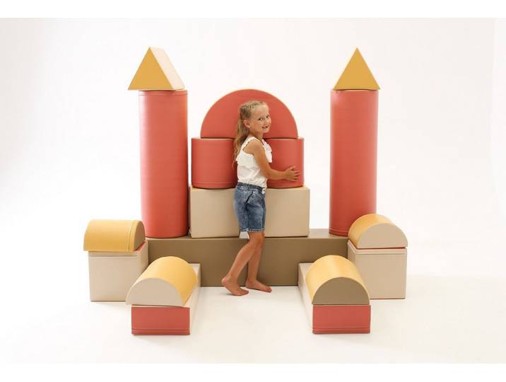 IGLUSoftplay IGLU Fortress Schaumstoff-Set, Mehrfarbig, Polyethylen Spielbauklötze, Montessori-inspiriert, Altersempfehlung 3–10 Jahre, USA, Kanada