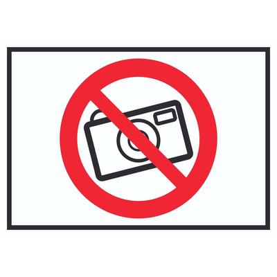 HB-Druck Fotografieren Verboten Symbol Schild Keine Photos A0 (841x1189mm)