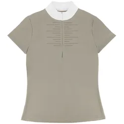 Ekkia EQUITHÈME Damen Turniershirt Polo Suzanne Taupe, Größe: M