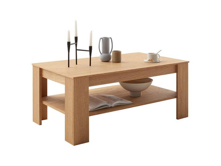 Lomadox Couchtisch AVESTA-06, in Eiche, teilmassiv, 115cm breit