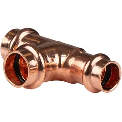 Kupfer Pressfitting T-Stück reduziert 18 x 18 x 15 mm V+M-Kontur DVGW