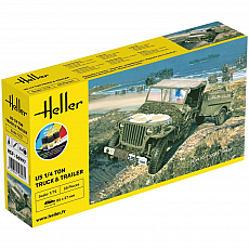 Heller - STARTER KIT US 1/4 Ton Truck/Trailer - 1:72 - 55 Teile 305659